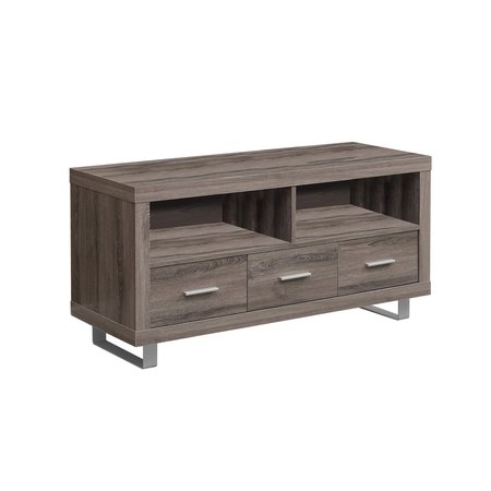 MONARCH SPECIALTIES Tv Stand, 48 Inch, Console, Storage Cabinet, Living Room, Bedroom, Laminate, Brown I 3250